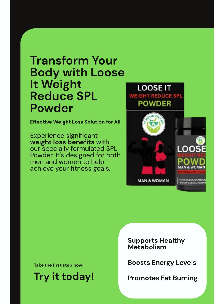 Loose It Weight Reduce SPL Powder – Herbal Weight Loss Supplement for Men & Women  by1 get 1 free
